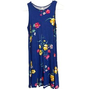 2/$15 Old Navy - Blue Floral Sleeveless Dress Size Small